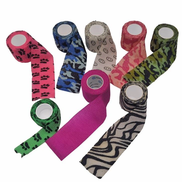 Easy Tear Elastic Self Adhesive Class 1 GSPMED Bandage non tissé Personnaliser Imprimé